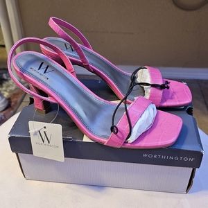 Worthington Pence Pink Slingback Heels